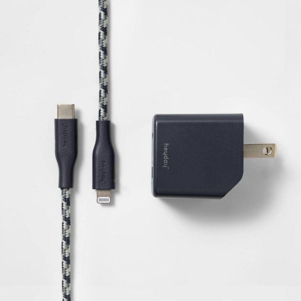 Heyday - 6' Lightning to USB-C Power Delivery Home Charging Blue